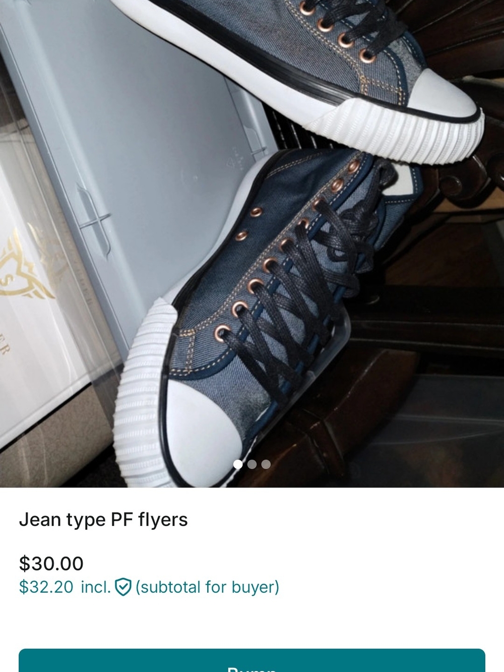 P.F. Flyers Men's Navy Canvas Low-Top Sneakers with White Toe